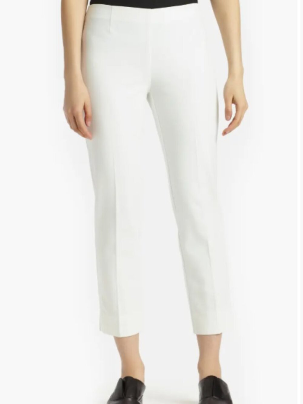 Lafayette 148 New York Lexington Cropped Pant (White, Size 6) - Picture 2 of 8